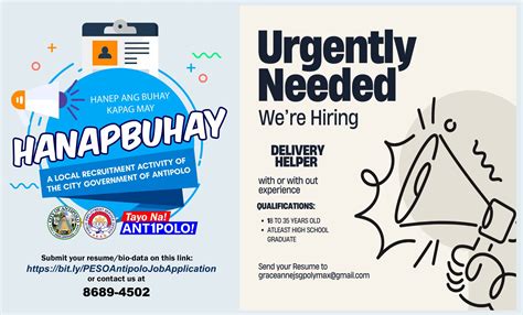 job hiring Jobs in Antipolo City .